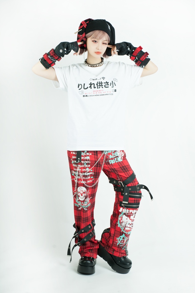 Jillpunk 二次コン 偽日本語 りしれ供さ小=いい加減しなさい 超かわいい お宅 顔文字 仮名漢字プリント ゆったり 100%綿 半袖Tシャツ オリジナル メンズ レディー おしゃれ大きいサイズ男女兼用ファッション秋葉系