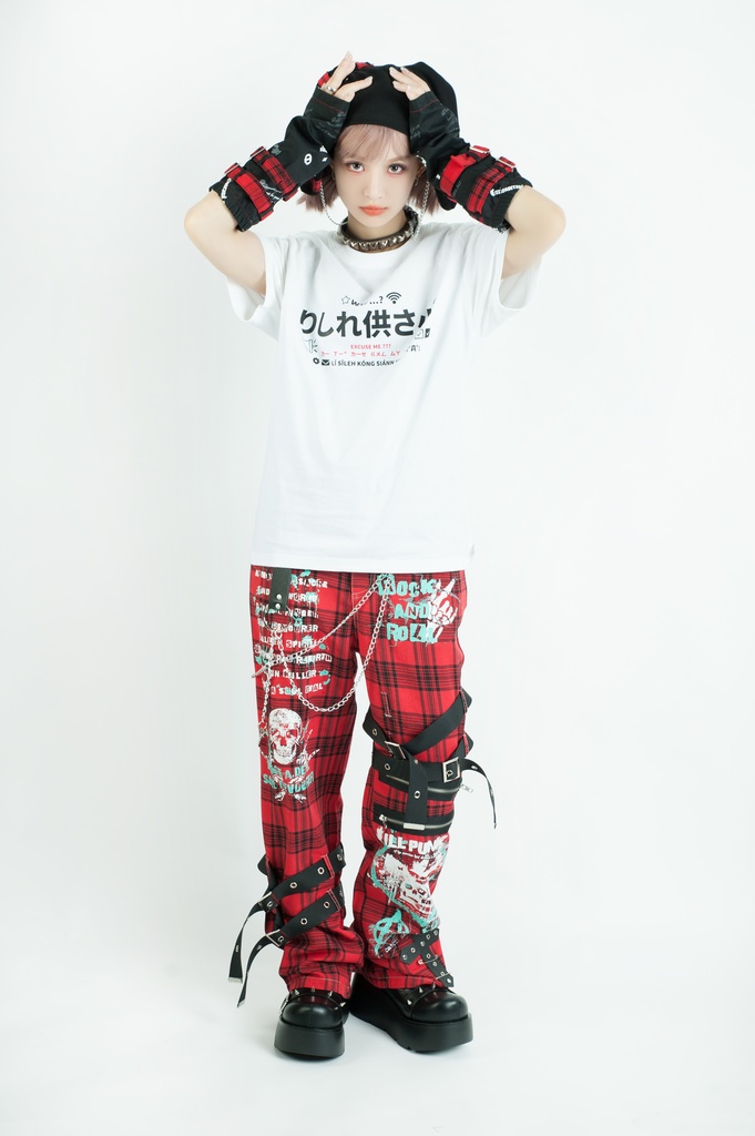 Jillpunk 二次コン 偽日本語 りしれ供さ小=いい加減しなさい 超かわいい お宅 顔文字 仮名漢字プリント ゆったり 100%綿 半袖Tシャツ オリジナル メンズ レディー おしゃれ大きいサイズ男女兼用ファッション秋葉系