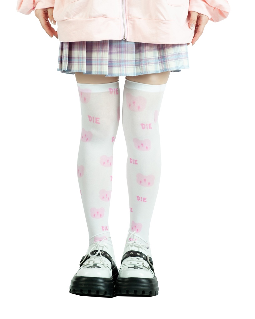 Jillpunk台湾刺青師菊子コラボ メンヘラ ヤンデレ ロリータ ゆめカワ ウサギ治療院 ハートチャーム レースヘム セーラーカラー リボン袖ジャケット 膝上靴下 ハイソックス オリジナル 可愛い おしゃれ ファッション 秋葉系