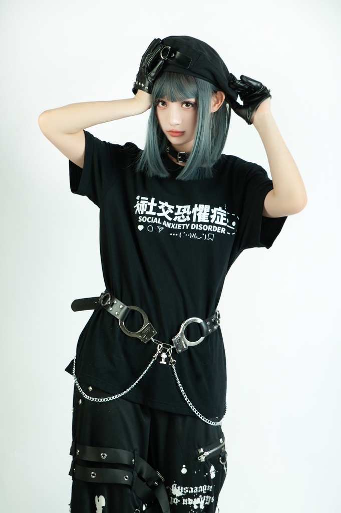 Jillpunk 二次コン 社交恐怖症 超かわいい お宅 顔文字 アルファベット漢字プリント ゆったり 100%綿 半袖Tシャツ オリジナル メンズ レディー おしゃれ大きいサイズ男女兼用ファッション秋葉系