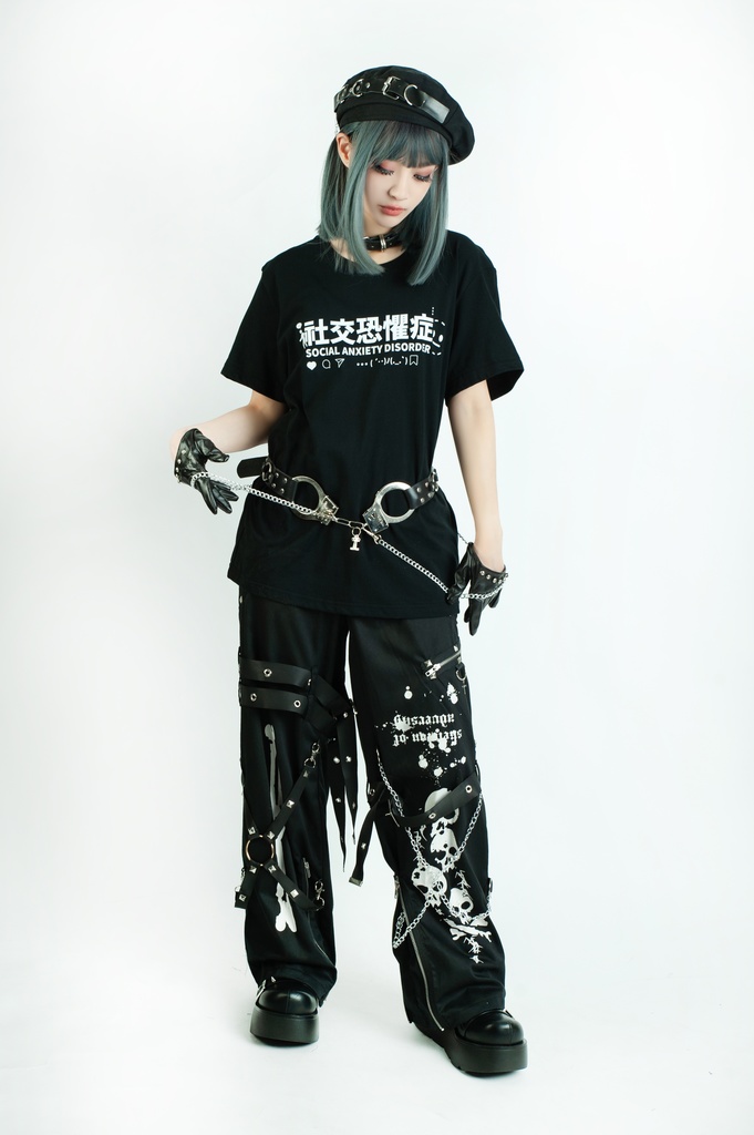 Jillpunk 二次コン 社交恐怖症 超かわいい お宅 顔文字 アルファベット漢字プリント ゆったり 100%綿 半袖Tシャツ オリジナル メンズ レディー おしゃれ大きいサイズ男女兼用ファッション秋葉系