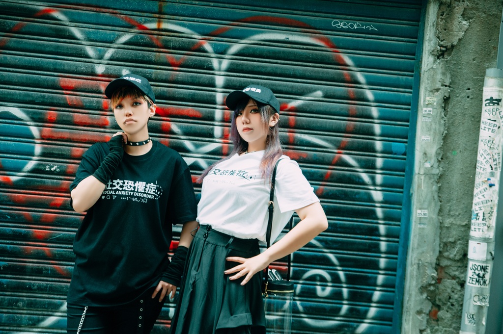 Jillpunk 二次コン 社交恐怖症 超かわいい お宅 顔文字 アルファベット漢字プリント ゆったり 100%綿 半袖Tシャツ オリジナル メンズ レディー おしゃれ大きいサイズ男女兼用ファッション秋葉系