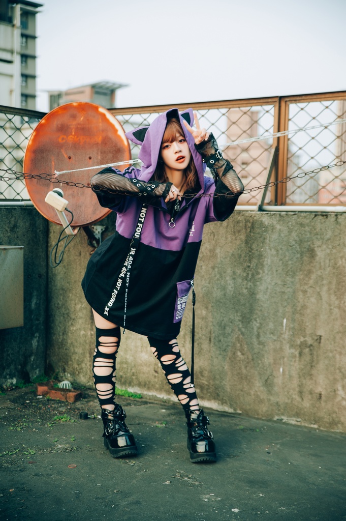 Jillpunk可愛いお宅 アニメ ニ次コン 機動警察 NEET 自宅警備員 電波ネコ ジッパーネック 工業風ポケット 猫耳 樹脂バックルベルト付き ゆったり半袖 パーカー オリジナル メンズ レディーズ おしゃれ 男女兼用 ファッション 秋葉系