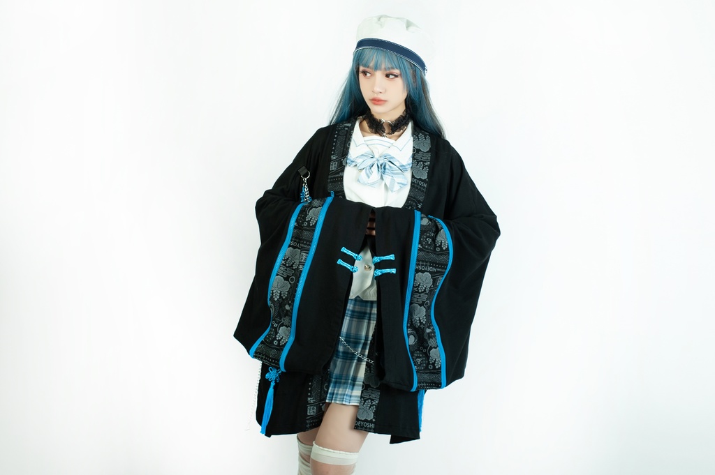 Jillpunk 和風モード 和柄 戦国武将物語 豊臣秀吉 夢のまた夢 武将譚 家紋刺繡 チャイナ結びタッセル付き 振袖現代羽織 和装ジャケット オリジナル メンズ レディー V系 カッコいい おしゃれ 男女兼用ファッション