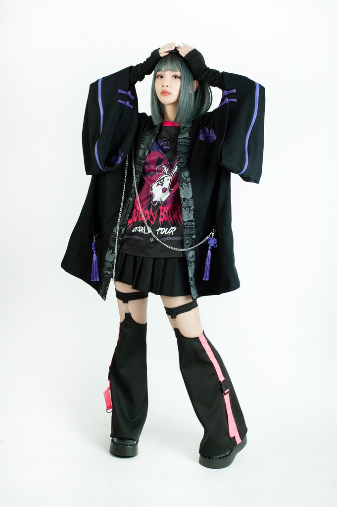 Jillpunk 和風モード 和柄 戦国武将物語 豊臣秀吉 夢のまた夢 武将譚 家紋刺繡 チャイナ結びタッセル付き 振袖現代羽織 和装ジャケット オリジナル メンズ レディー V系 カッコいい おしゃれ 男女兼用ファッション