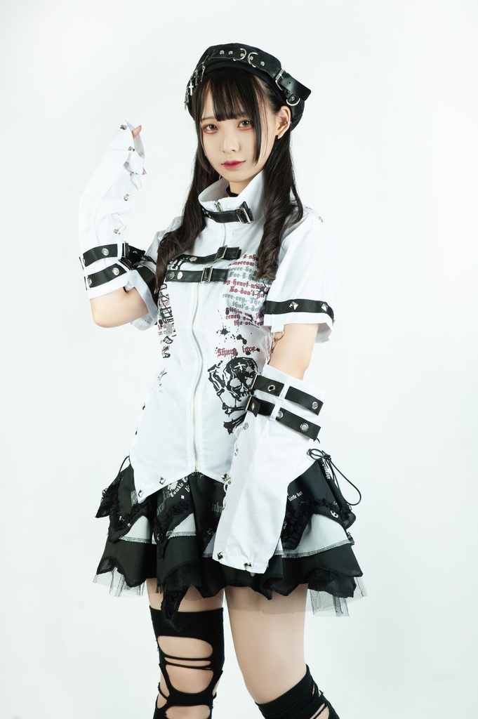 Jillpunk ビジュアル系 パンクロック バンギャ 兄系 锐利の愛 アームカバー リベット付き 立襟カラー トリプルベルト 燕尾 半袖 ジップアップ ドレスシャツ メンズ レディーズ ファッション おしゃれ男女兼用カッコいい