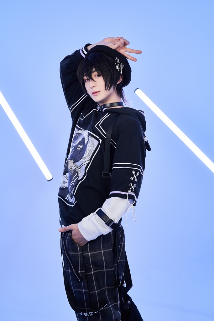 Jillpunkアニメ 秋葉系 萌え 二次コン Soresakiコラボ 古びた屋敷のメイド 重ね着風 顔文字刺繡 長袖 猫耳パーカー ゆったり メンズ レディー 可愛いおしゃれ大きいサイズ男女兼用ファッション原宿