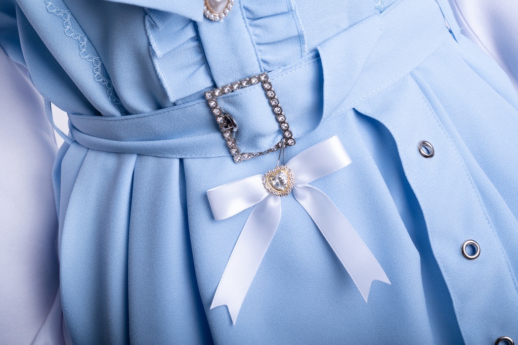 Jillpunk 量産型 天使界隈 ゆめかわ ロリータ 幻夢の心 蝶ネクタイ ベルト付き セーラー服 長袖ワンピース コルセットピアス ハートボタン シャツドレス フリルショーパン 2点セット 姫系 可愛い おしゃれ ファッション萌え 秋葉原