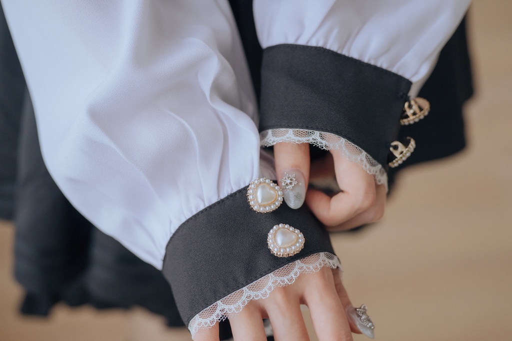 Jillpunk 量産型 天使界隈 ゆめかわ ロリータ 幻夢の心 蝶ネクタイ ベルト付き セーラー服 長袖ワンピース コルセットピアス ハートボタン シャツドレス フリルショーパン 2点セット 姫系 可愛い おしゃれ ファッション萌え 秋葉原