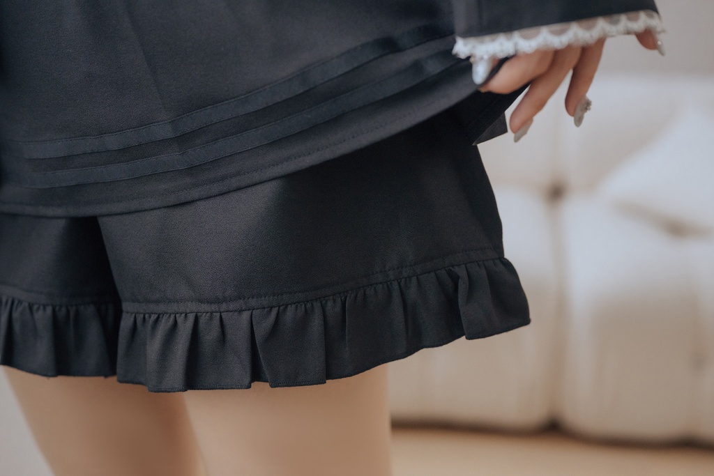 Jillpunk 量産型 天使界隈 ゆめかわ ロリータ 幻夢の心 蝶ネクタイ ベルト付き セーラー服 長袖ワンピース コルセットピアス ハートボタン シャツドレス フリルショーパン 2点セット 姫系 可愛い おしゃれ ファッション萌え 秋葉原