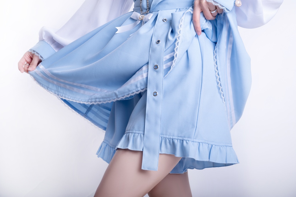 Jillpunk 量産型 天使界隈 ゆめかわ ロリータ 幻夢の心 蝶ネクタイ ベルト付き セーラー服 長袖ワンピース コルセットピアス ハートボタン シャツドレス フリルショーパン 2点セット 姫系 可愛い おしゃれ ファッション萌え 秋葉原