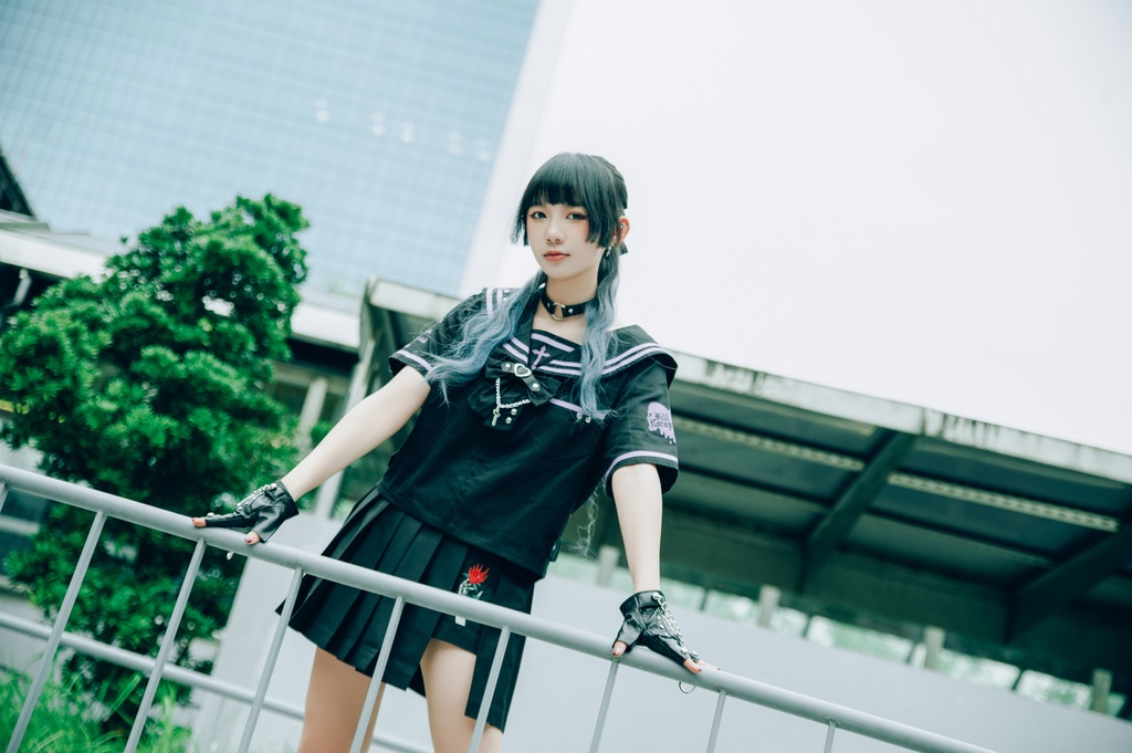 Jillpunk オタク界隈 和洋折衷 和洋風 七つの大罪 漢字魔法陣柄 蝶ネクタイ鎖チェーン付き 改良制服 セーラー服ジャケット 男女兼用 オリジナル メンズ レディー アニメ風 カッコいい おしゃれ 男女兼用ファッション