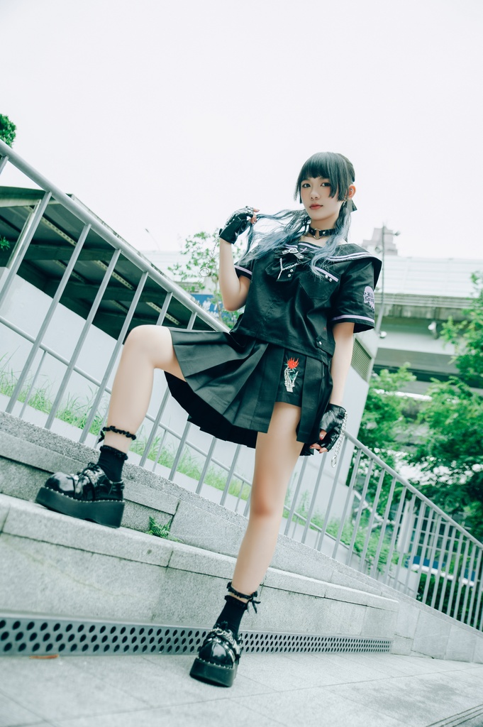 Jillpunk オタク界隈 和洋折衷 和洋風 七つの大罪 漢字魔法陣柄 蝶ネクタイ鎖チェーン付き 改良制服 セーラー服ジャケット 男女兼用 オリジナル メンズ レディー アニメ風 カッコいい おしゃれ 男女兼用ファッション