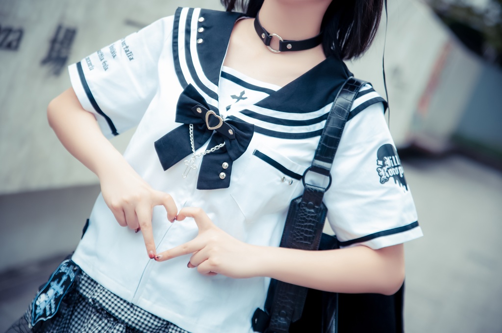 Jillpunk オタク界隈 和洋折衷 和洋風 七つの大罪 漢字魔法陣柄 蝶ネクタイ鎖チェーン付き 改良制服 セーラー服ジャケット 男女兼用 オリジナル メンズ レディー アニメ風 カッコいい おしゃれ 男女兼用ファッション