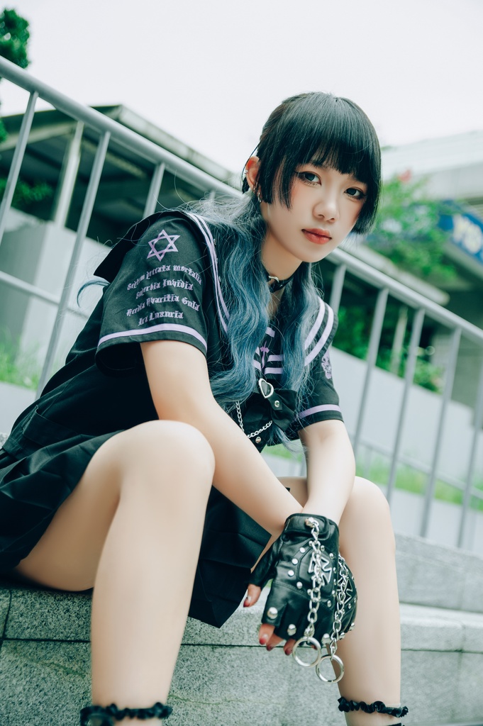 Jillpunk オタク界隈 和洋折衷 和洋風 七つの大罪 漢字魔法陣柄 蝶ネクタイ鎖チェーン付き 改良制服 セーラー服ジャケット 男女兼用 オリジナル メンズ レディー アニメ風 カッコいい おしゃれ 男女兼用ファッション