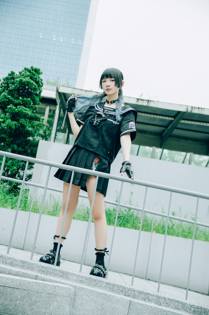 Jillpunk オタク界隈 和洋折衷 和洋風 七つの大罪 漢字魔法陣柄 蝶ネクタイ鎖チェーン付き 改良制服 セーラー服ジャケット 男女兼用 オリジナル メンズ レディー アニメ風 カッコいい おしゃれ 男女兼用ファッション