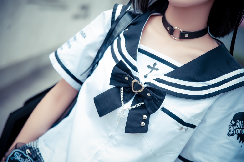 Jillpunk オタク界隈 和洋折衷 和洋風 七つの大罪 漢字魔法陣柄 蝶ネクタイ鎖チェーン付き 改良制服 セーラー服ジャケット 男女兼用 オリジナル メンズ レディー アニメ風 カッコいい おしゃれ 男女兼用ファッション