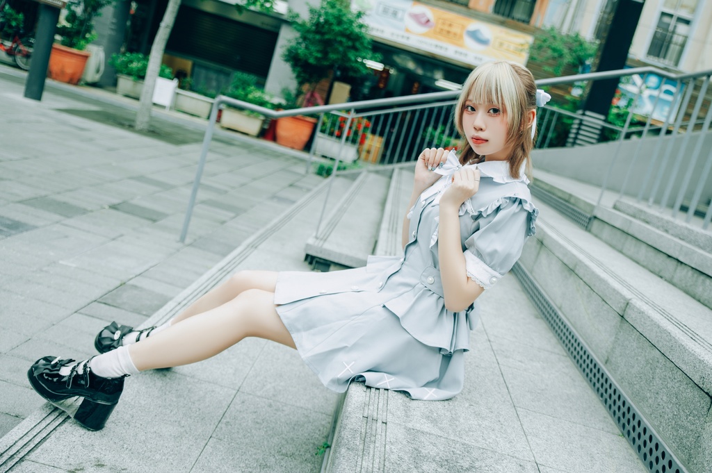 Jillpunk 量産型 天使界隈 共鳴大聖堂 ゴシックロリータ 十字刺繍 蝶ネクタイ ベルト付き バブルスリーブ 半袖ワンピース シャツドレス フリルショーパン 2点セット 姫系 可愛い おしゃれ ファッション萌え 秋葉原