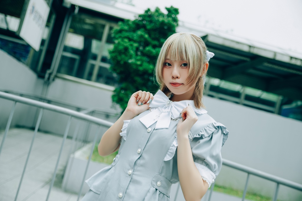 Jillpunk 量産型 天使界隈 共鳴大聖堂 ゴシックロリータ 十字刺繍 蝶ネクタイ ベルト付き バブルスリーブ 半袖ワンピース シャツドレス フリルショーパン 2点セット 姫系 可愛い おしゃれ ファッション萌え 秋葉原