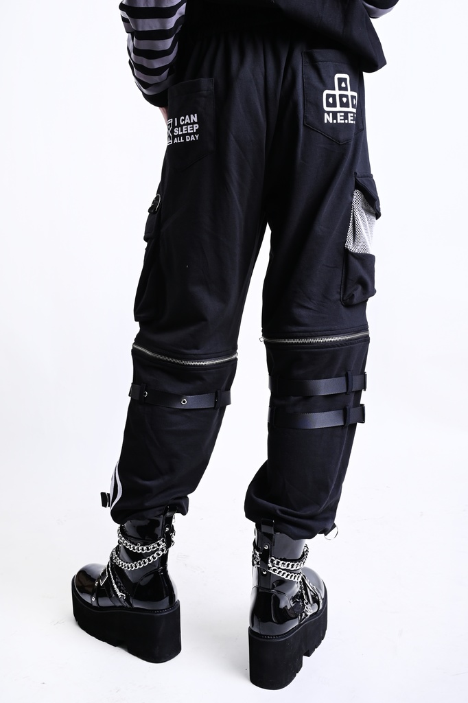 Jillpunkアニメ カッコいい お宅界隈 ニ次コン 機動警察 NEET 自宅警備員 巡査警戒兵 取り外し可能 カーゴポケット 2WAYジョガーパンツ ハーフズボン オリジナル メンズ レディーズ おしゃれ 男女兼用 ファッション 秋葉系 カッコいい