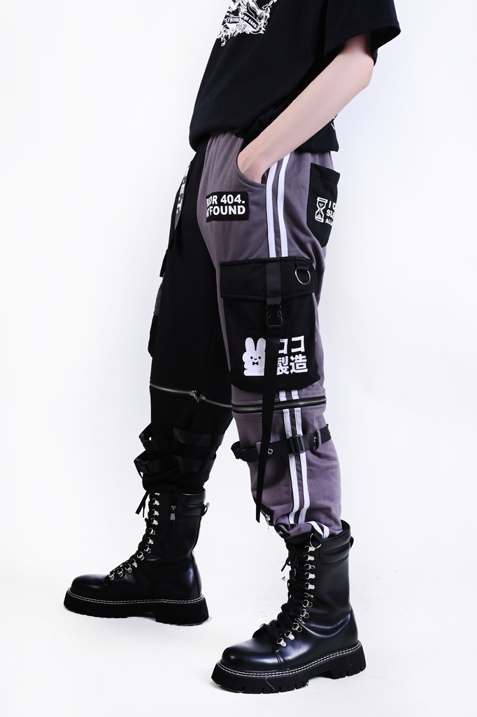 Jillpunkアニメ カッコいい お宅界隈 ニ次コン 機動警察 NEET 自宅警備員 巡査警戒兵 取り外し可能 カーゴポケット 2WAYジョガーパンツ ハーフズボン オリジナル メンズ レディーズ おしゃれ 男女兼用 ファッション 秋葉系 カッコいい