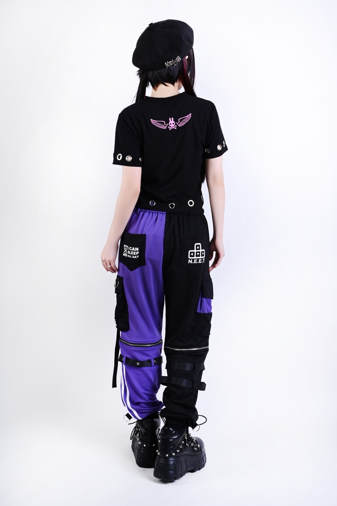 Jillpunkアニメ カッコいい お宅界隈 ニ次コン 機動警察 NEET 自宅警備員 巡査警戒兵 取り外し可能 カーゴポケット 2WAYジョガーパンツ ハーフズボン オリジナル メンズ レディーズ おしゃれ 男女兼用 ファッション 秋葉系 カッコいい