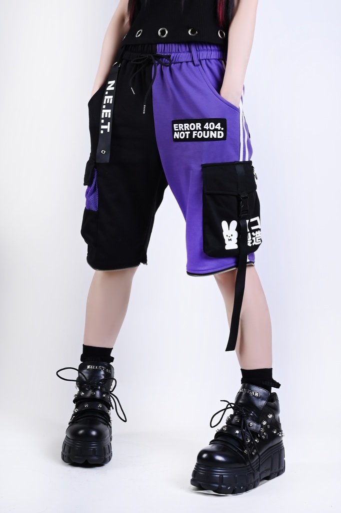 Jillpunkアニメ カッコいい お宅界隈 ニ次コン 機動警察 NEET 自宅警備員 巡査警戒兵 取り外し可能 カーゴポケット 2WAYジョガーパンツ ハーフズボン オリジナル メンズ レディーズ おしゃれ 男女兼用 ファッション 秋葉系 カッコいい