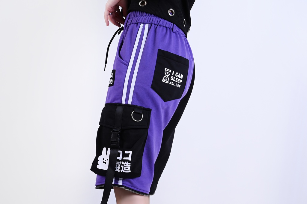 Jillpunkアニメ カッコいい お宅界隈 ニ次コン 機動警察 NEET 自宅警備員 巡査警戒兵 取り外し可能 カーゴポケット 2WAYジョガーパンツ ハーフズボン オリジナル メンズ レディーズ おしゃれ 男女兼用 ファッション 秋葉系 カッコいい