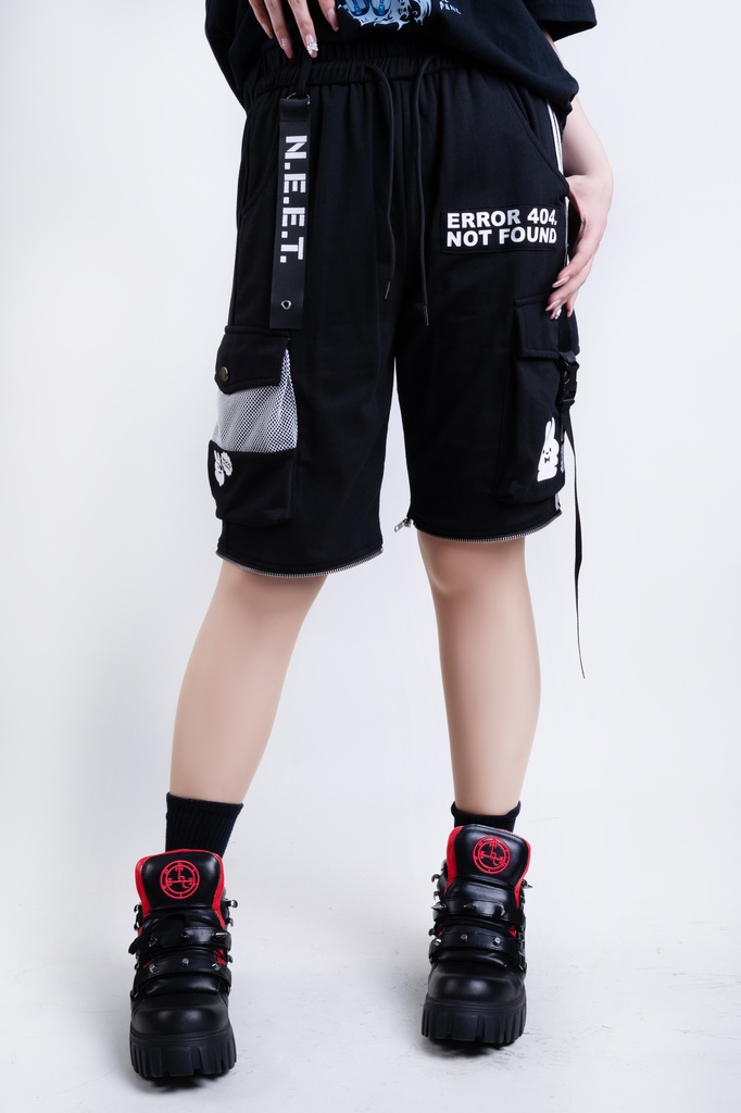 Jillpunkアニメ カッコいい お宅界隈 ニ次コン 機動警察 NEET 自宅警備員 巡査警戒兵 取り外し可能 カーゴポケット 2WAYジョガーパンツ ハーフズボン オリジナル メンズ レディーズ おしゃれ 男女兼用 ファッション 秋葉系 カッコいい