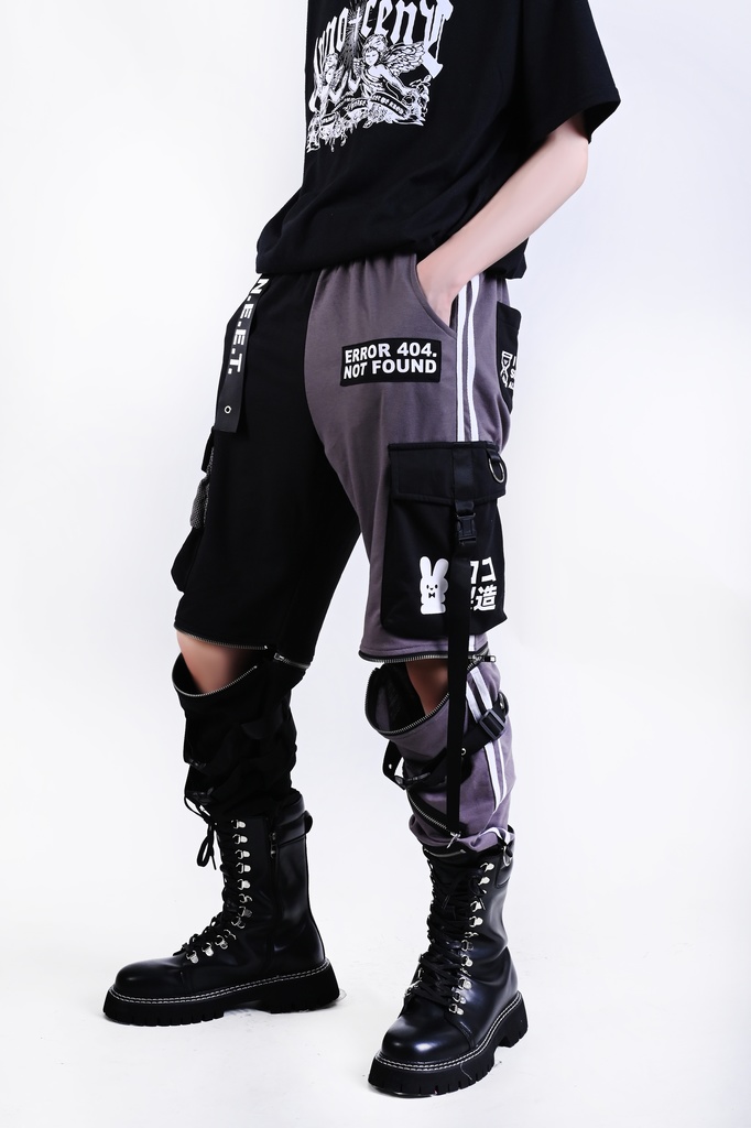 Jillpunkアニメ カッコいい お宅界隈 ニ次コン 機動警察 NEET 自宅警備員 巡査警戒兵 取り外し可能 カーゴポケット 2WAYジョガーパンツ ハーフズボン オリジナル メンズ レディーズ おしゃれ 男女兼用 ファッション 秋葉系 カッコいい