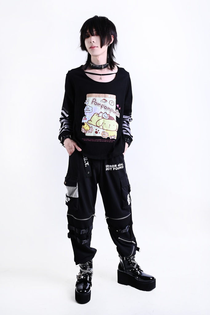 Jillpunkアニメ カッコいい お宅界隈 ニ次コン 機動警察 NEET 自宅警備員 巡査警戒兵 取り外し可能 カーゴポケット 2WAYジョガーパンツ ハーフズボン オリジナル メンズ レディーズ おしゃれ 男女兼用 ファッション 秋葉系 カッコいい