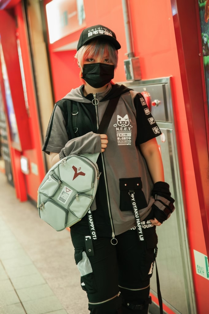 Jillpunkアニメ カッコいい お宅界隈 ニ次コン 機動警察 NEET 自宅警備員 巡査警戒兵 取り外し可能 カーゴポケット 2WAYジョガーパンツ ハーフズボン オリジナル メンズ レディーズ おしゃれ 男女兼用 ファッション 秋葉系 カッコいい