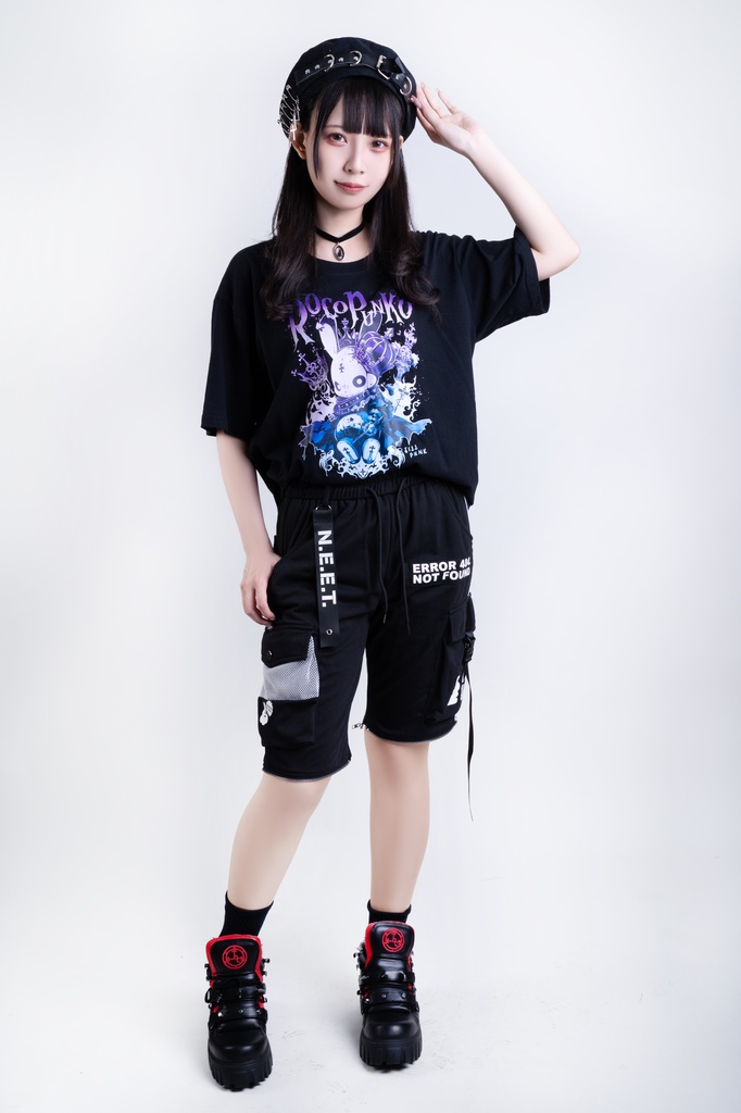 Jillpunkアニメ カッコいい お宅界隈 ニ次コン 機動警察 NEET 自宅警備員 巡査警戒兵 取り外し可能 カーゴポケット 2WAYジョガーパンツ ハーフズボン オリジナル メンズ レディーズ おしゃれ 男女兼用 ファッション 秋葉系 カッコいい