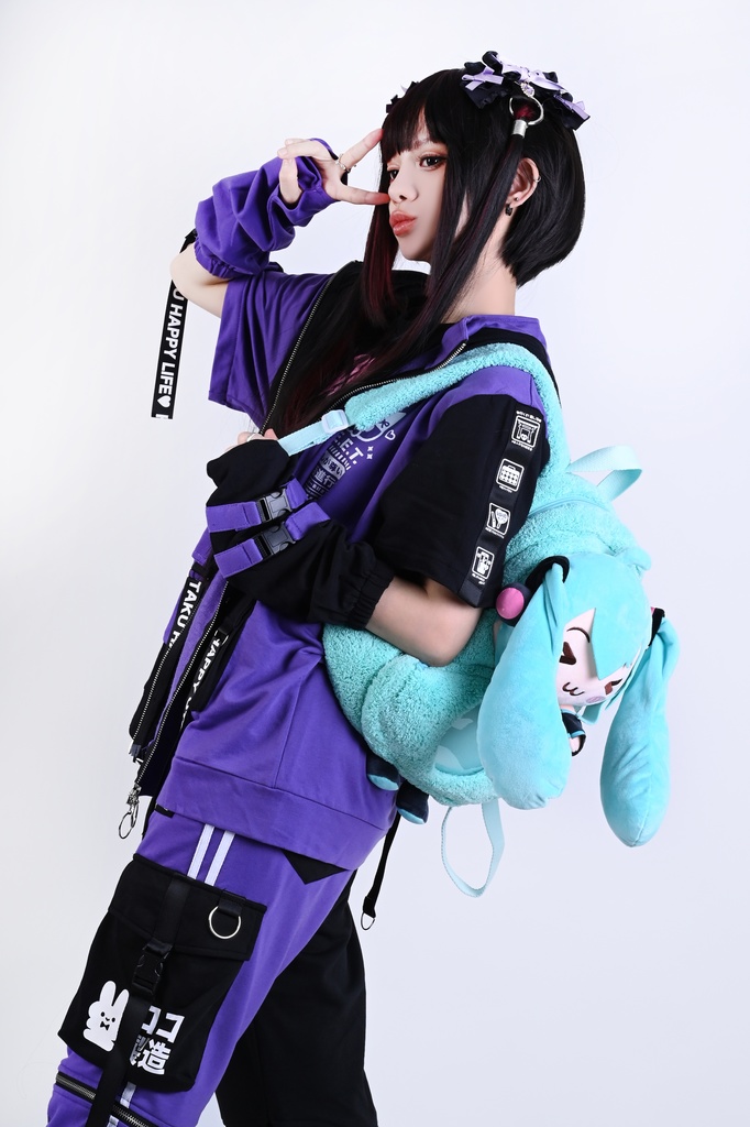 Jillpunk可愛い お宅界隈 アニメ ニ次コン 推し活ねこ NEET 自宅警備員 補色 カーゴポケット 工業風 アームカバー付き 猫耳 ゆったり半袖 パーカージャケット オリジナル メンズ レディーズ おしゃれ 男女兼用 ファッション 秋葉系