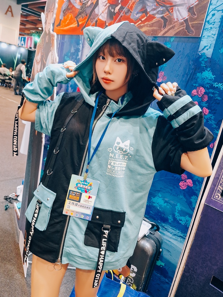 Jillpunk可愛い お宅界隈 アニメ ニ次コン 推し活ねこ NEET 自宅警備員 補色 カーゴポケット 工業風 アームカバー付き 猫耳 ゆったり半袖 パーカージャケット オリジナル メンズ レディーズ おしゃれ 男女兼用 ファッション 秋葉系