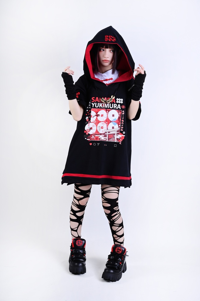 Jillpunk戦国武将物語 和洋折衷 日本一の兵 真田幸村 メタル六文銭ネクレッス付き チャイナ結び 刺繡 ヘンリーカラー 重ね着 長袖 ジャージパーカー オリジナル メンズ レディー カッコいい おしゃれ男女兼用ファッション秋葉系