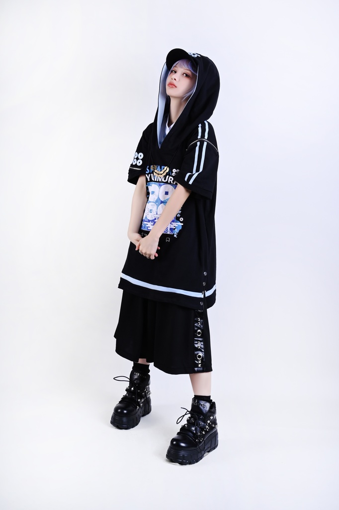 Jillpunk戦国武将物語 和洋折衷 日本一の兵 真田幸村 メタル六文銭ネクレッス付き チャイナ結び 刺繡 ヘンリーカラー 重ね着 長袖 ジャージパーカー オリジナル メンズ レディー カッコいい おしゃれ男女兼用ファッション秋葉系