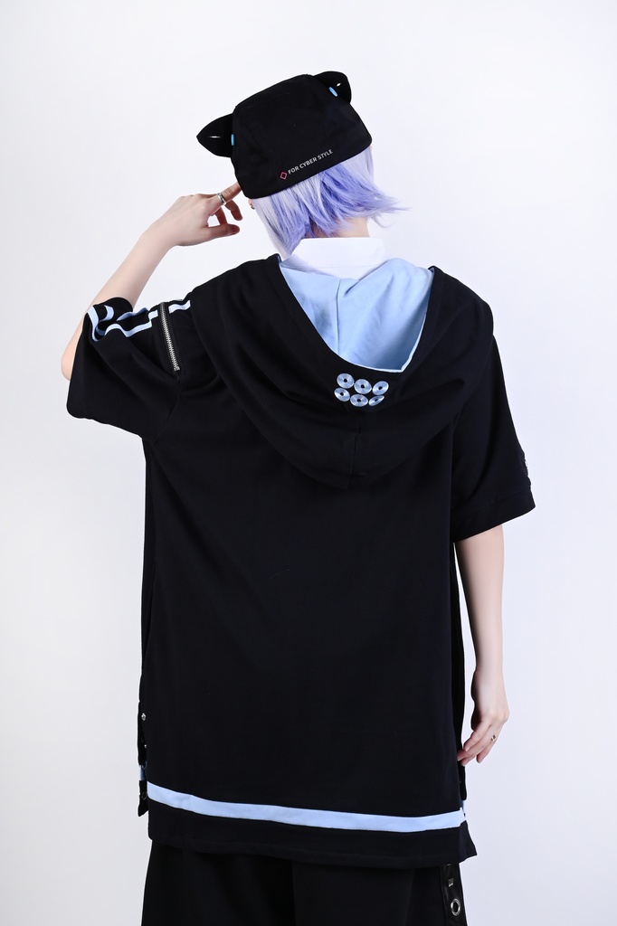 Jillpunk戦国武将物語 和洋折衷 日本一の兵 真田幸村 メタル六文銭ネクレッス付き チャイナ結び 刺繡 ヘンリーカラー 重ね着 長袖 ジャージパーカー オリジナル メンズ レディー カッコいい おしゃれ男女兼用ファッション秋葉系