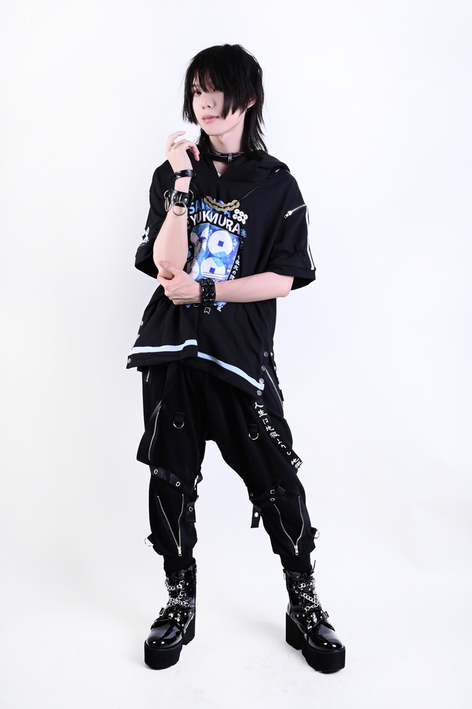 Jillpunk戦国武将物語 和洋折衷 日本一の兵 真田幸村 メタル六文銭ネクレッス付き チャイナ結び 刺繡 ヘンリーカラー 重ね着 長袖 ジャージパーカー オリジナル メンズ レディー カッコいい おしゃれ男女兼用ファッション秋葉系