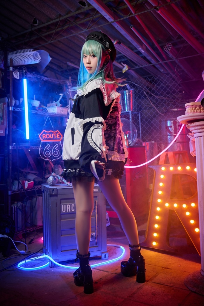 Jillpunk台湾刺青師hojia.desuneコラボ アニメ界隈 天使の処方箋 地雷系 水色系統 イラスト メンヘラ 派手カワ チャイナボタン リボン付き フリル ゆったり 長袖ジャケット 美少女 オリジナル 天使可愛い おしゃれ ファッション 原宿系