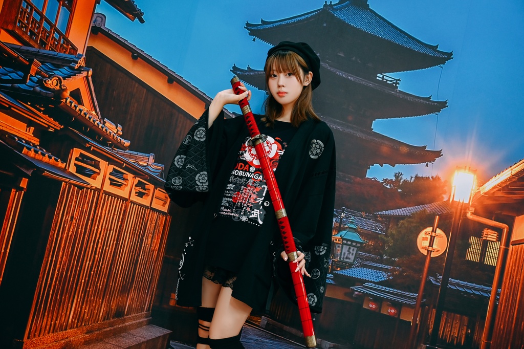 Jillpunk 和風モード 戦国武将物語 第六天魔王 織田信長 武将譚 家紋刺繡 取り除く可能袖 振袖現代甚平 和装ジャケット オリジナル メンズ レディー V系 カッコいい おしゃれ 男女兼用ファッション