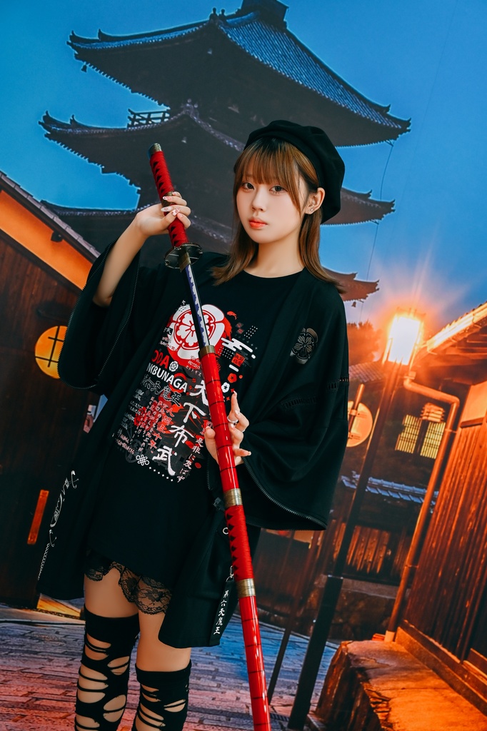 Jillpunk 和風モード 戦国武将物語 第六天魔王 織田信長 武将譚 家紋刺繡 取り除く可能袖 振袖現代甚平 和装ジャケット オリジナル メンズ レディー V系 カッコいい おしゃれ 男女兼用ファッション