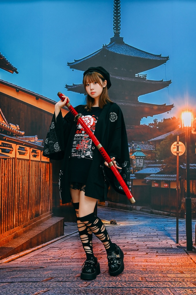Jillpunk 和風モード 戦国武将物語 第六天魔王 織田信長 武将譚 家紋刺繡 取り除く可能袖 振袖現代甚平 和装ジャケット オリジナル メンズ レディー V系 カッコいい おしゃれ 男女兼用ファッション