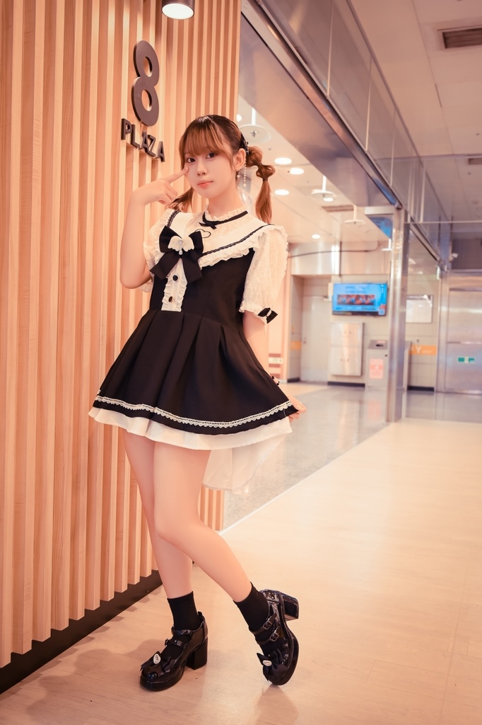 Jillpunk 量産型 地雷系 天使界隈 ロリータ 魔法少女 恋愛魔法使 蝶ネクタイ付き フリル 透けレース ハイネック 半袖セーラーワンピース シャツドレス オリジナル 姫系 可愛い おしゃれ ファッション萌え 秋葉原