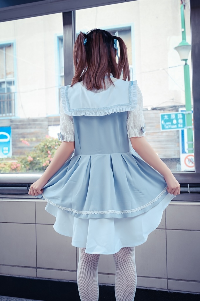 Jillpunk 量産型 地雷系 天使界隈 ロリータ 魔法少女 恋愛魔法使 蝶ネクタイ付き フリル 透けレース ハイネック 半袖セーラーワンピース シャツドレス オリジナル 姫系 可愛い おしゃれ ファッション萌え 秋葉原