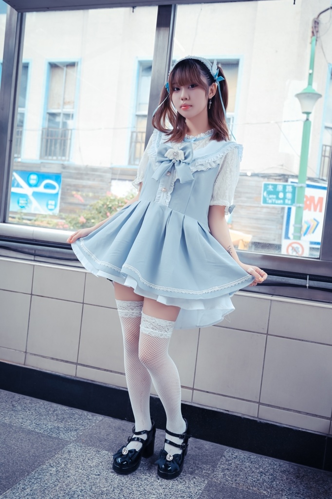 Jillpunk 量産型 地雷系 天使界隈 ロリータ 魔法少女 恋愛魔法使 蝶ネクタイ付き フリル 透けレース ハイネック 半袖セーラーワンピース シャツドレス オリジナル 姫系 可愛い おしゃれ ファッション萌え 秋葉原