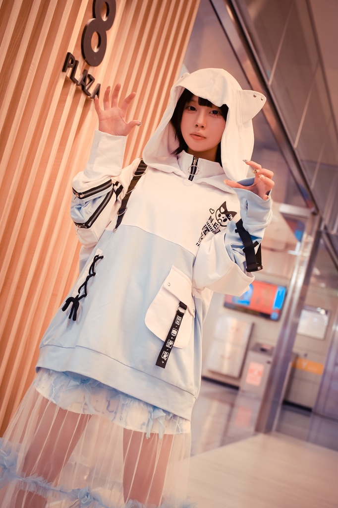 Jillpunk可愛い お宅界隈 アニメ ニ次コン 推し活ねこ NEET 自宅警備員 カーゴポケット色相配色 工業風 ハイネック 猫耳 ゆったり長袖 パーカー オリジナル メンズ レディーズ おしゃれ 男女兼用 ファッション 秋葉系