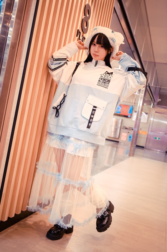 Jillpunk可愛い お宅界隈 アニメ ニ次コン 推し活ねこ NEET 自宅警備員 カーゴポケット色相配色 工業風 ハイネック 猫耳 ゆったり長袖 パーカー オリジナル メンズ レディーズ おしゃれ 男女兼用 ファッション 秋葉系