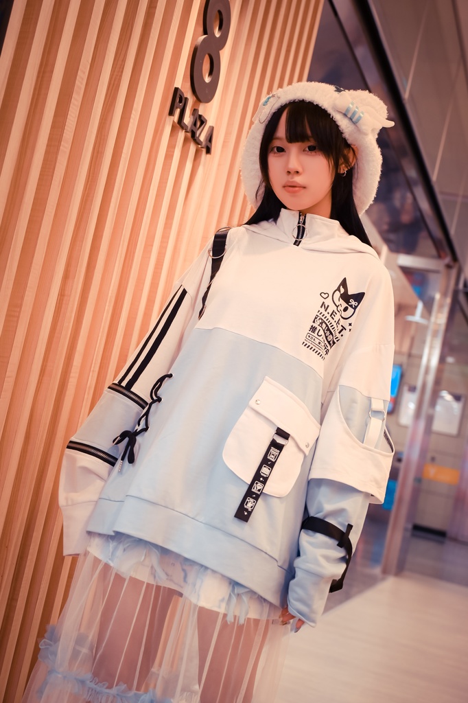 Jillpunk可愛い お宅界隈 アニメ ニ次コン 推し活ねこ NEET 自宅警備員 カーゴポケット色相配色 工業風 ハイネック 猫耳 ゆったり長袖 パーカー オリジナル メンズ レディーズ おしゃれ 男女兼用 ファッション 秋葉系