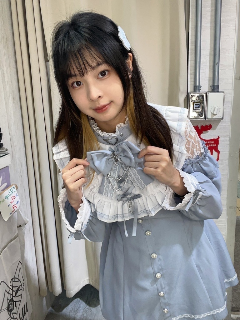 Jillpunk 量産型 地雷系 天使界隈 ロリータ 着せ替え人形 蝶ネクタイ付き フリル 透けレース 長袖 セーラーワンピース シャツドレス ショーパンセット オリジナル 姫系 可愛い おしゃれ ファッション萌え 秋葉原